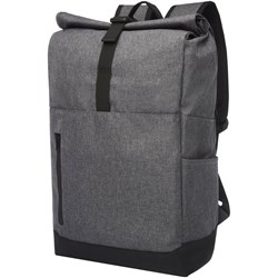 Zobrazit detaily pro Polyesterový rolovací batoh na notebook, šedý Obrázky: Polyesterový rolovací batoh na notebook, šedý