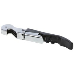 Zobrazit detaily pro Nerezový číšnický otvírák s černým tělem Obrázky: Nerezový číšnický otvírák s černým tělem