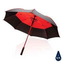 Zobrazit detaily pro Černo/červený automatický rPET deštík větru odolný Obrázky: Černo/červený automatický rPET deštík větru odolný