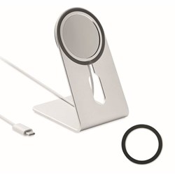 Zobrazit detaily pro Stříbrná přenosná magnetická nabíječka Obrázky: Stříbrná přenosná magnetická nabíječka