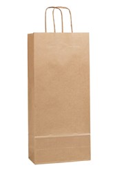 Zobrazit detaily pro Sulfát.papírová taška 18x8x39cm na 2 láhve,přírodní Obrázky: Sulfát.papírová taška 18x8x39cm na 2 láhve,přírodní
