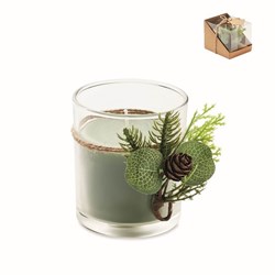 Zobrazit detaily pro Skleněný svícen s lesním aranžmá Obrázky: Skleněný svícen s lesním aranžmá