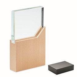 Zobrazit detaily pro Skleněná plaketa na podstavci z bukového dřeva Obrázky: Skleněná plaketa na podstavci z bukového dřeva