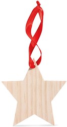 Zobrazit detaily pro Dřevěná ozdoba-hvězda s červenou stuhou Obrázky: Dřevěná ozdoba-hvězda s červenou stuhou