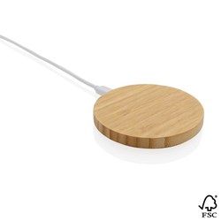 Zobrazit detaily pro Bezdrátová nabíječka 15W z FSC® bambusu Obrázky: Bezdrátová nabíječka 15W z FSC® bambusu