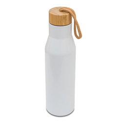 Zobrazit detaily pro Bílá termoska 500 ml s bambusovým víčkem Obrázky: Bílá termoska 500 ml s bambusovým víčkem