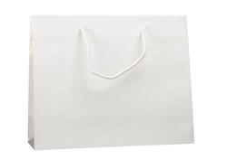Zobrazit detaily pro Papírová taška 42x13x37 cm textil.šňůrky, bílý lak Obrázky: Papírová taška 42x13x37 cm textil.šňůrky, bílý lak