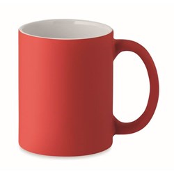 Zobrazit detaily pro Červeno-bílý matný keramický hrnek 300 ml Obrázky: Červeno-bílý matný keramický hrnek 300 ml