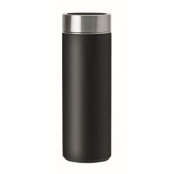 Zobrazit detaily pro Dvoustěnná bambusová nerez láhev černá 400ml Obrázky: Dvoustěnná bambusová nerez láhev černá 400ml