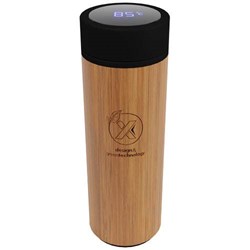 Zobrazit detaily pro Bambusová termoláhev 500 ml s teplotním senzorem Obrázky: Bambusová termoláhev 500 ml s teplotním senzorem