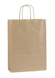 Zobrazit detaily pro Papírová taška 23x10x32 cm, krouc.šňůra, natural Obrázky: Papírová taška 23x10x32 cm, krouc.šňůra, natural
