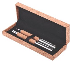Zobrazit detaily pro Korková sada kov. kulič. pera a rolleru v krabičce Obrázky: Korková sada kov. kulič. pera a rolleru v krabičce
