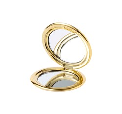 Zobrazit detaily pro Metalické plastové dvojité zrcátko, zlaté Obrázky: Metalické plastové dvojité zrcátko, zlaté