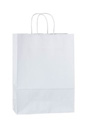 Zobrazit detaily pro Papírová taška 24x11x33 cm,krouc. šňůra, bílá-kraft Obrázky: Papírová taška 24x11x33 cm,krouc. šňůra, bílá-kraft