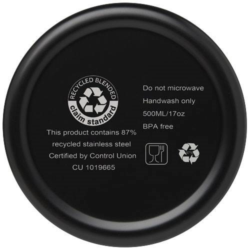 Obrázky: Černá termoska Vasa 500ml z recykl. nerezové oceli, Obrázek 4