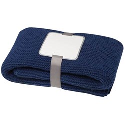 Zobrazit detaily pro Nám. modrá polyesterová pletená deka Obrázky: Nám. modrá polyesterová pletená deka