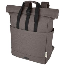 Zobrazit detaily pro Šedý batoh na notebook z recyk. plátna GRS, 15 l Obrázky: Šedý batoh na notebook z recyk. plátna GRS, 15 l