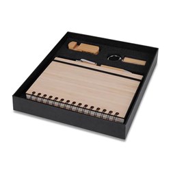 Zobrazit detaily pro Bambus dárková sada zápisníku A5, pera, přívěsku Obrázky: Bambus dárková sada zápisníku A5, pera, přívěsku