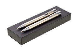 Zobrazit detaily pro Zlatá hliníková sada kul.pera a mikrotužky LARA Obrázky: Zlatá hliníková sada kul.pera a mikrotužky LARA