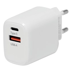 Zobrazit detaily pro Bílý nabíjecí adaptér 20W se dvěma výstupy Obrázky: Bílý nabíjecí adaptér 20W se dvěma výstupy