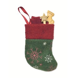 Zobrazit detaily pro Sada příborů na vánoční dezert ve vánoční ponožce Obrázky: Sada příborů na vánoční dezert ve vánoční ponožce