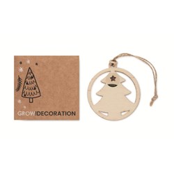 Zobrazit detaily pro Dřevěná ván. ozdoba stromek v obálce Obrázky: Dřevěná ván. ozdoba stromek v obálce