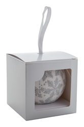 Zobrazit detaily pro Perleťovo-stříbrná vánoční baňka Obrázky: Perleťovo-stříbrná vánoční baňka