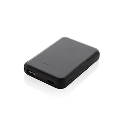 Zobrazit detaily pro Bezdrátová magnetická powerbanka 5000mAh 5W, černá Obrázky: Bezdrátová magnetická powerbanka 5000mAh 5W, černá
