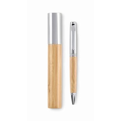 Zobrazit detaily pro Otočné kuličkové pero v tubě - hliník/bambus Obrázky: Otočné kuličkové pero v tubě - hliník/bambus