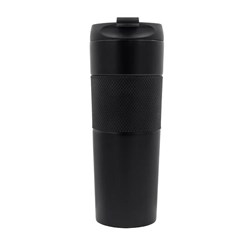Zobrazit detaily pro Černý termohrnek 450 ml s french press a pryž.úchop Obrázky: Černý termohrnek 450 ml s french press a pryž.úchop