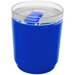 Zobrazit detaily pro Dvoustěnný hrnek 180ml z recykl. plastu, stř.modrá Obrázky: Dvoustěnný hrnek 180ml z recykl. plastu, stř.modrá