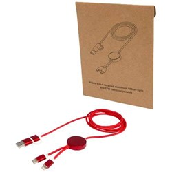 Zobrazit detaily pro Červený rychlonabíjecí 27W kabel 5v1 150 cm,hliník Obrázky: Červený rychlonabíjecí 27W kabel 5v1 150 cm,hliník