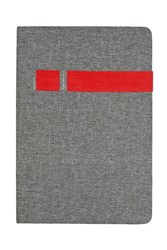 Zobrazit detaily pro Blok A5 z RPET s červeným poutkem na telefon/pero Obrázky: Blok A5 z RPET s červeným poutkem na telefon/pero