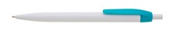 Zobrazit detaily pro Kuličkové pero ANDY bílé tělo - tyrkysový klip Obrázky: Kuličkové pero ANDY bílé tělo - tyrkysový klip