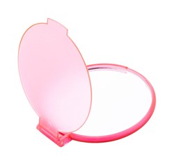 Zobrazit detaily pro Kulaté kapesní zrcátko z rec. plastu, transp.růžové Obrázky: Kulaté kapesní zrcátko z rec. plastu, transp.růžové