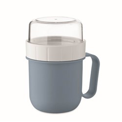 Zobrazit detaily pro Cestovní dvojhrnek z PP 450ml/160ml, petrolejová Obrázky: Cestovní dvojhrnek z PP 450ml/160ml, petrolejová