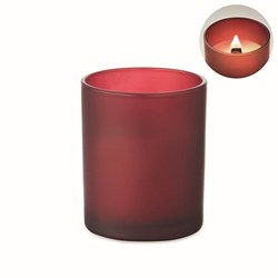 Zobrazit detaily pro Skleněná svíčka z rostlinného vosku 80g, vínová Obrázky: Skleněná svíčka z rostlinného vosku 80g, vínová