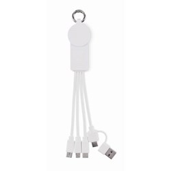 Zobrazit detaily pro Bílý univerzální nabíjecí kabel z TPE Obrázky: Bílý univerzální nabíjecí kabel z TPE