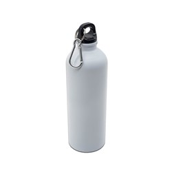 Zobrazit detaily pro Láhev 800 ml z nerez oceli s karabinou, bílá mat Obrázky: Láhev 800 ml z nerez oceli s karabinou, bílá mat