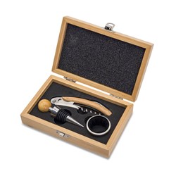 Zobrazit detaily pro 3dílná bambusová sada na víno Obrázky: 3dílná bambusová sada na víno